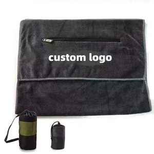 Asciugamano <span class=keywords><strong>da</strong></span> Palestra in Microfibra con Logo Personalizzato e Tasca con Cerniera, Super Assorbente per Allenamento, Fitness e Sport - Product Image 5