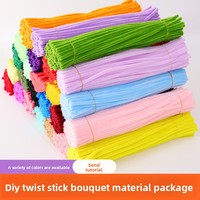 BAINING Chenille Stem Shilly-stick Pembersih Pipa Berwarna (Kain Chenille Poliester untuk Kerajinan Tangan)