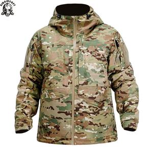 Vêtements de chasse pour hommes, vêtements de sport camouflage, résistants, imperméables, respirants, en polyester, veste tactique d'hiver - Product Image 1