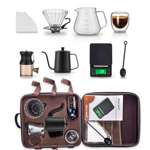 Ensemble de cafetière fait à la main en acier inoxydable <span class=keywords><strong>café</strong></span> <span class=keywords><strong>moulu</strong></span> à la main boîte-cadeau ensemble de <span class=keywords><strong>café</strong></span> extérieur boîte-cadeau - Product Image 4