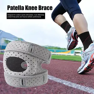 Genouillère de sport professionnelle en gros avec sangle rotulienne, large utilisation pour diverses activités, éponge anti-collision, boucle réglable - Product Image 3