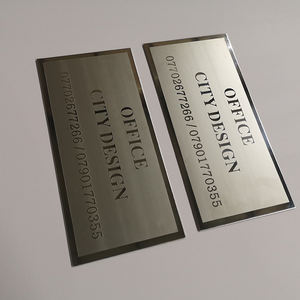 Plaque de bureau avec Logo gravé en acier inoxydable, Logo <span class=keywords><strong>personnalisé</strong></span> bon marché de mm - Product Image 2