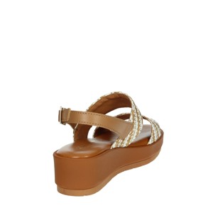 Sandali con tacco aperto a punta estiva da 91 M con soletta in gomma resistente e soletta in PU con comodo zeppa in pelle - Product Image 3
