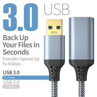 Werksverkauf 5m USB 3.0-Verlängerungskabel Dual-USB 3.0-Verlängerungskabel Stecker-Buchse-Verlängerung kabel