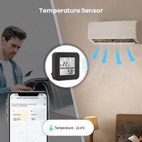 WALE Tuya Universal Smart WiFi IR Control remoto por infrarrojos Código de aprendizaje Monitor de temperatura y humedad para aire acondicionado ON OFF