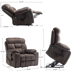 Manufacturer Feather Fabric Lifting Recliners <strong>Chair</strong> <strong>Relax</strong> Sofa <strong>Chair</strong> Power Electric Reclining with Cup Holder for Elderly Office - Product Image 6