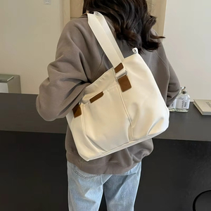 Nuova Borsa Tote <span class=keywords><strong>per</strong></span> Donne d'Affari, Grande Capacità, Borsa a Spalla Versatile <span class=keywords><strong>per</strong></span> Studentesse, Borsa Sottobraccia in Tela - Product Image 2