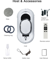 LOGO personnalisé Navigation infrarouge avancée Aspirateur domestique Robot automatique et électrique de nettoyage de vitres pour hôtel domestique
