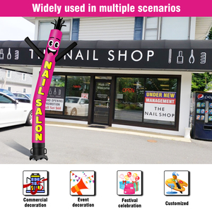 Nail Salon chủ đề Inflatable lạ sóng vũ công ống người đàn ông quảng cáo ngoài trời khuyến mãi kỹ thuật số không khí vũ công (Blower không bao gồm) - Product Image 5