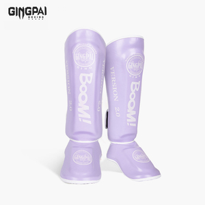 Für hochwertige wasserdichte PU-Leder Professional Protection Shin Guards Elastischer Knöchel schutz MMA Muay <span class=keywords><strong>Thai</strong></span> Training - Product Image 5