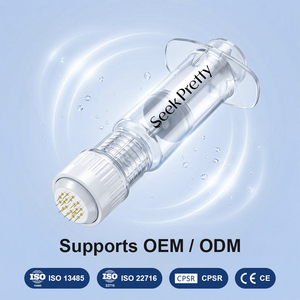 Appareil de <span class=keywords><strong>micro</strong></span>-infusion de beauté en acier inoxydable doré 24 carats avec logo personnalisé, <span class=keywords><strong>micro</strong></span>-aiguille 0,5 mm 0,25 mm, Derma Stamp pour le visage - Product Image 2
