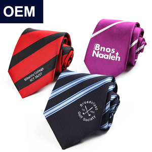 Cravates personnalisées pour hommes, rayées bleu marine, rouge et violet, avec logo personnalisable, cravates d'affaires faites à la main, gravatas, cravates pour hommes - Product Image 1