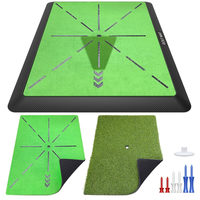 Tapis de golf gazon artificiel intérieur extérieur entraînement de golf frapper tapis d'écaillage balançoire cadeaux de golf pour hommes femmes avec 3 remplaçables