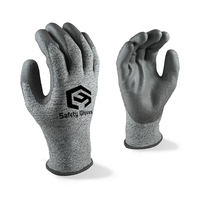 Gants de travail anti-coupure 13G HPPE Niveau 5, revêtement PU, doublure fibre de verre, résistants aux chocs, en polyuréthane – Vente chaude de notre usine chinoise CY