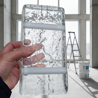 Brique de verre transparente en cristal solide ADL Factory, avec trous, pour la construction de murs modernes et la décoration de murs rideaux