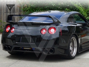 Ala posteriore <span class=keywords><strong>Spoiler</strong></span> posteriore in fibra di carbonio stile divertente per Nissan R35 GTR - Product Image 4