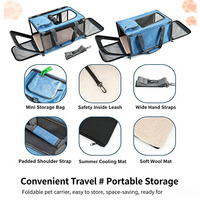 Sac de transport pour animaux de compagnie respirant, pliable, grande capacité, portable, pour petits chiens et chats, accessoires de voyage en voiture