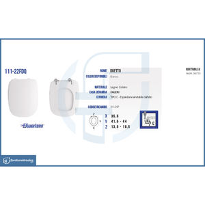 Abattant de toilettes à fermeture douce et à dégagement rapide pour Faleri Duetto Quadro Vase, forme carrée, en bambou, bois, PP, urée, pour salle de bain - Product Image 4