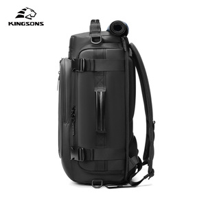 Kingsons Men's Waterproof Business <b>Backpack</b> <b>Black</b> Large Capacity Laptop Compartment Everyday Use - Product Image 1