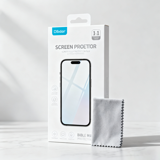 GoTop Recycled Materials Screen Protectors Packaging Box-Portable Card Style Storage Case with Embossing for Tempered Glass Film