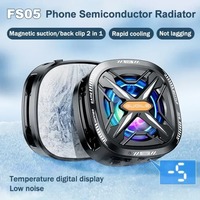 Refroidisseur de téléphone portable FS05, dissipateur thermique magnétique à clip dorsal, radiateur semi-conducteur, trois vitesses réglables, refroidissement rapide pour jeux