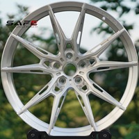 Jantes multi-rayons SAFE 18 19 20 21 22 23 pouces pour Audi, en alliage d'aluminium forgé monobloc 5x112 5x114.3 5x120, finition argent brossé 8J