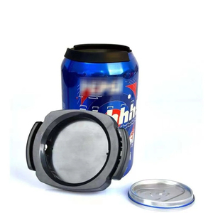 Ouvre-boîte et tire-bouchon portable multifonction 2-en-1 en acier inoxydable, ouvre-bouteille ABS facile à utiliser pour les boissons et les bouteilles de bière - Product Image 1