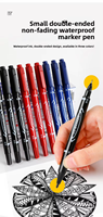 Marqueur permanent double pointe à encre huileuse pour tableau blanc, fournitures de bureau et scolaires, vente en gros usine