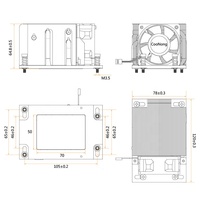 Aigo — refroidisseur SP3 TR4 CPU 2u pour serveur et ordinateur industriel, ventilateur de refroidissement