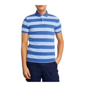 เสื้อยืดโปโลลายทางของผู้ชาย,เสื้อโปโลแขนสั้นเป็นมิตรต่อสิ่งแวดล้อมลายทางขนาดใหญ่พิเศษปี2023 - Product Image 1