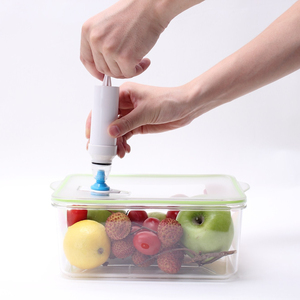 Factory Hot Selling Vacuum Pump Food Safe Silicone Plastic Airtight Food Storage Container Set