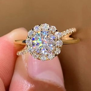 Elegante Anello a Croce con Girasole, Minimalista con Accento Scintillante, Gioiello da Donna alla Moda per Matrimoni e Uso Quotidiano, Idea Regalo - Product Image 2
