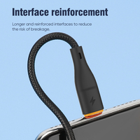 Câble de données Type C Miccell en gros, câble de charge rapide pour téléphone 2.4A, câble Micro USB, câble USB tressé en PVC pour iPhones, Xiaomi