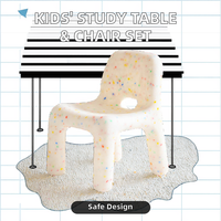 Ensemble table et chaises d'étude modernes pour enfants, table et tabouret pour tout-petits, banc en plastique robuste et durable, écologique, pour salon, bébé