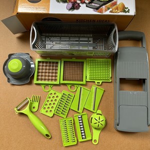 16-Piece Stainless Steel Manual <b>Vegetable</b> <b>Cutter</b> Set <b>Multifunctional</b> Kitchen Tools Potato Shredder Slicer Factory Direct Sale - Product Image 6