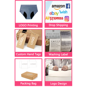 Culotte menstruelle XXL en dentelle, taille haute, absorbante (40 à 50 ml), quatre couches, anti-fuite, en coton, pour les règles - Product Image 6