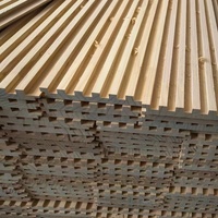 Panneau mural en bois de Paulownia sur mesure, grille en bois naturel