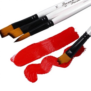 Ensemble de pinceaux d'artiste en nylon pour <span class=keywords><strong>peinture</strong></span> acrylique blanche, pour aquarelle, huile, acrylique, pour débutants et professionnels - Product Image 3