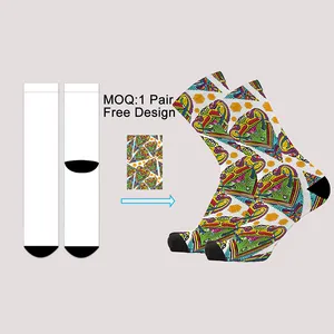 Design criativo Animal Impresso meias Sem Costura Meias Desleixo OEM Personalizado 3D Meias de Impressão digital de Sublimação de transferência de calor