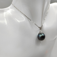 14-15mm 3A grade noir paon 18K or pur S925 véritable collier de perles naturelles de tahiti pendentif de perles baroques de tahiti