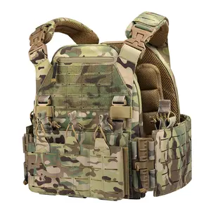 Rompi Armor taktis nilon ringan 1000D, rompi taktis pembawa pelat multiwarna dengan sistem Molle