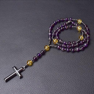 Erkek dini çapraz kolye kolye uzun kaplan gözü inci siyah kadırga taş moda kazak zinciri takı-hediye için - Product Image 5