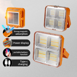 Portable Strong Magnet Camping Lantern Working <strong>Light</strong> Battery Powered <strong>Solar</strong> Flood <strong>Lights</strong> Outdoor Waterproof LED - Product Image 2