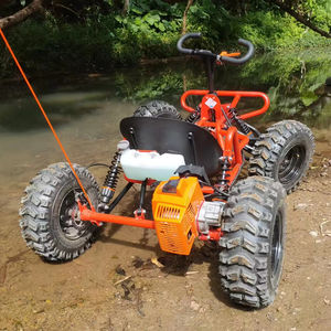 Kart de 90cc con Neumáticos de 8 Pulgadas, Motor de Gasolina de 2 Tiempos, Tracción por Cadena, para Carreras al Aire Libre, Senderos de Selva, Montaña, con Suspensión en las Cuatro <span class=keywords><strong>Ruedas</strong></span> - Product Image 4