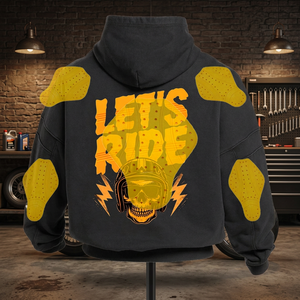 Nouvelle arrivée, sweat à capuche pour moto en polyester/coton imprimé par transfert thermique personnalisé, manches longues, 380 GSM, surdimensionné, séchage rapide, unisexe, toutes tailles - Product Image 3