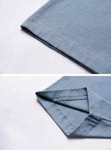 Camiseta básica de 100% algodón personalizada para hombre, camiseta de gran tamaño, tela de punto lisa en blanco con cuello redondo, transpirable y sostenible - Product Image 5