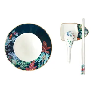 Conjunto de tabela de porcelana, conjunto luxuoso em reino unido, talheres de cerâmica, uso para uma pessoa