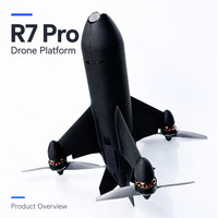 Platform Drone Sayap Tetap R7 Pro VTOL 650g 5.8G 720P Video Link Opsional Modul Termal 640x512 dengan Terminal Kontrol 7 Inci