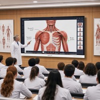 Écran tactile interactif de 86 pouces pour la démonstration éducative médicale