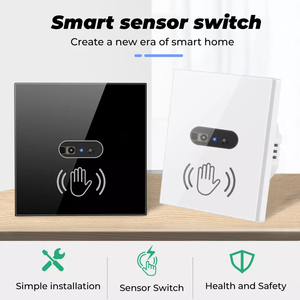 Smart Wall <b>Switch</b> Infrared <b>Sensor</b> No Need to Touch 110V- 220V 10A EU UK Neutral Wire Glass Screen Electrical Power - Product Image 3
